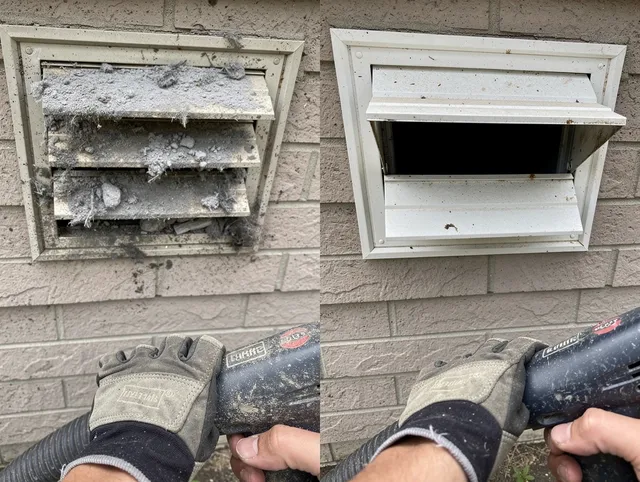 Professional dryer exhaust vent cleaning by North Olmsted Dryer Vent Cleaning in North Olmsted