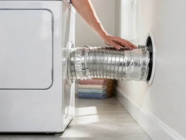 Professional dryer vent hose installation by North Olmsted Dryer Vent Cleaning in North Olmsted