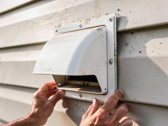 North Olmsted Dryer Vent Cleaning technician delivering thorough residential dryer vent cleaning service in North Olmsted